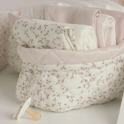 Quiltad förvaringskorg 2-pack, lierre/almond, Cam Cam Copenhagen