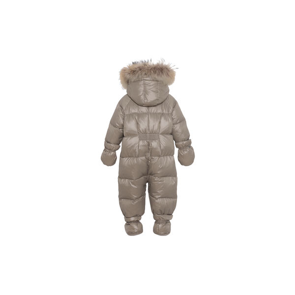 Featherlight Baby Wintersuit with Fur| Caramel, VER de TERRE