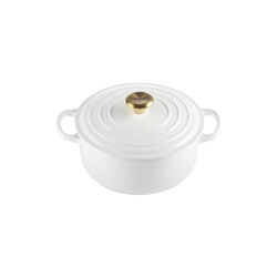 Signature gjutj&auml;rn rund gryta &Oslash; 20 cm, white, Le Creuset