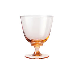 Flow glas på fot, champagne, Holmegaard