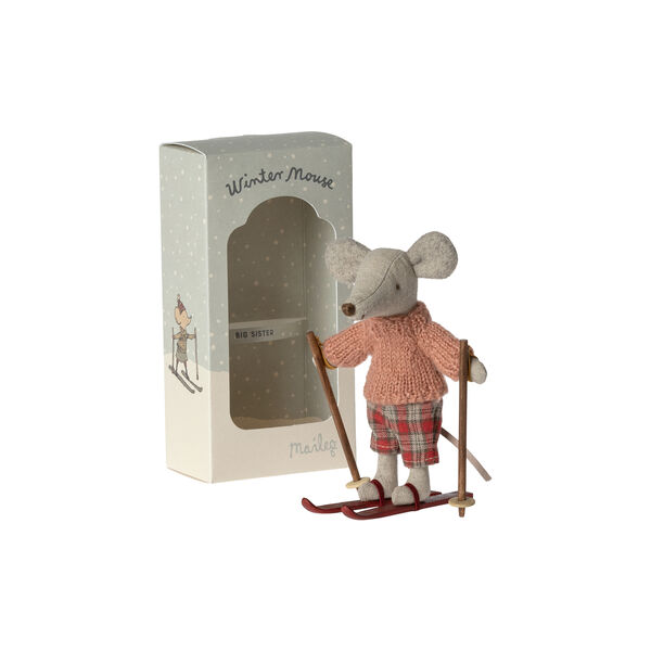 Winter&nbsp;Mouse&nbsp;with&nbsp;Ski&nbsp;Set,&nbsp;big sister, Maileg