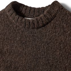 SAGASW SHORT SLEEVE KNIT SWEATER, dark brown, Sofie Schnoor