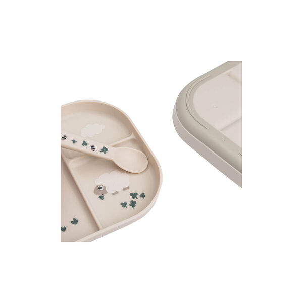 Tiny Farm Foodie Indelad tallrik, sand, Done by Deer