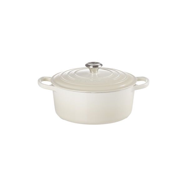 Signature gjutj&auml;rn rund gryta &Oslash; 26 cm, meringue, Le Creuset