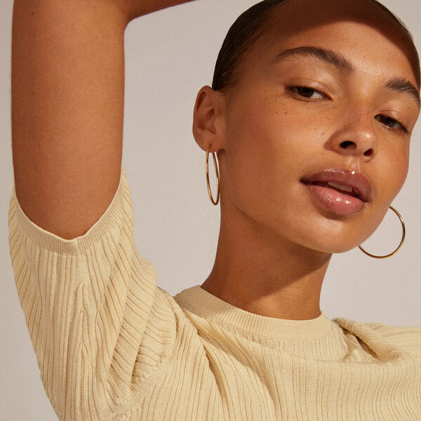 APRIL Hoops Medium, guldpläterat, Pilgrim