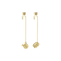 2026 Christmas Candleholder Drum/Harp, gold, Georg Jensen