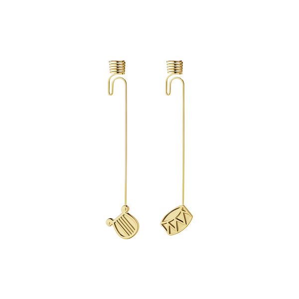2026 Christmas Candleholder Drum/Harp, gold, Georg Jensen