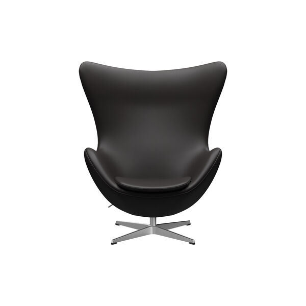 &Auml;gget&trade; 3316 Loungestol, Aura black brown/satin brushed aluminium, Fritz Hansen