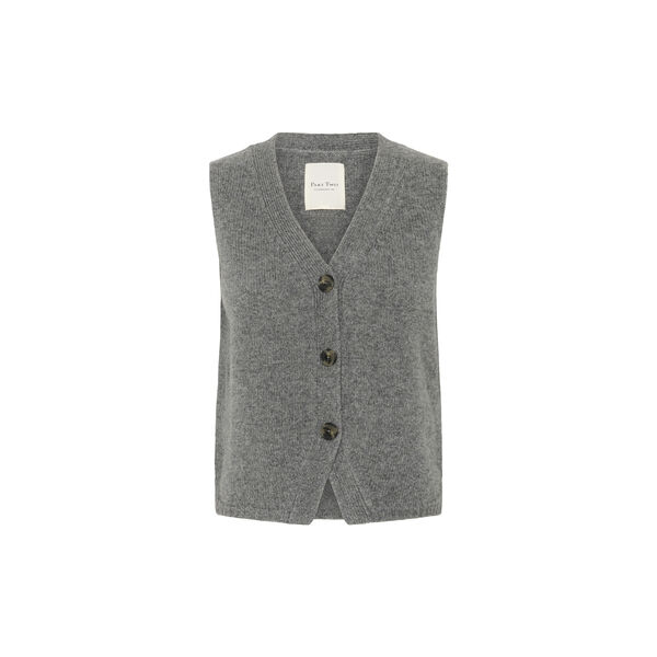 SylvaPW Waistcoat, medium grey melange, Part Two