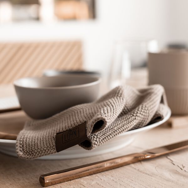 Stickad Disktrasa, ginger snap, By LOHN