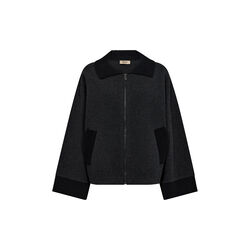 MMEliana Wool Knit Cardigan, phantom, MOS MOSH