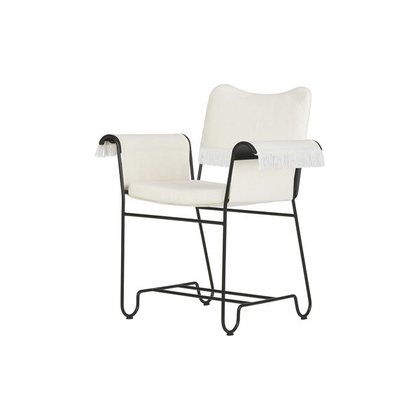 Tropique Dining Chair with Fringes, white/classic black, GUBI
