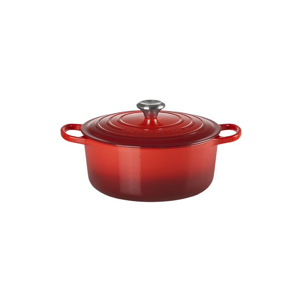 Signature gjutj&auml;rn rund gryta &Oslash; 26 cm, cerise, Le Creuset