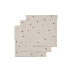 3-pack muslin, cherry, Konges Sløjd