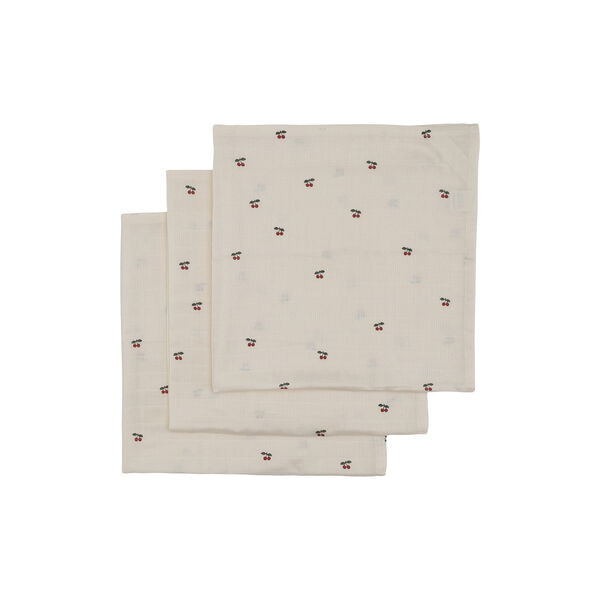 3-pack muslin, cherry, Konges Sløjd