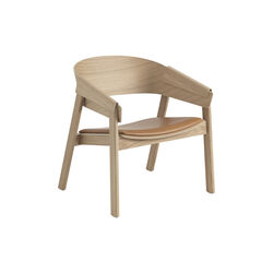 Cover Lounge Chair, refine leather cognac/oak, Muuto