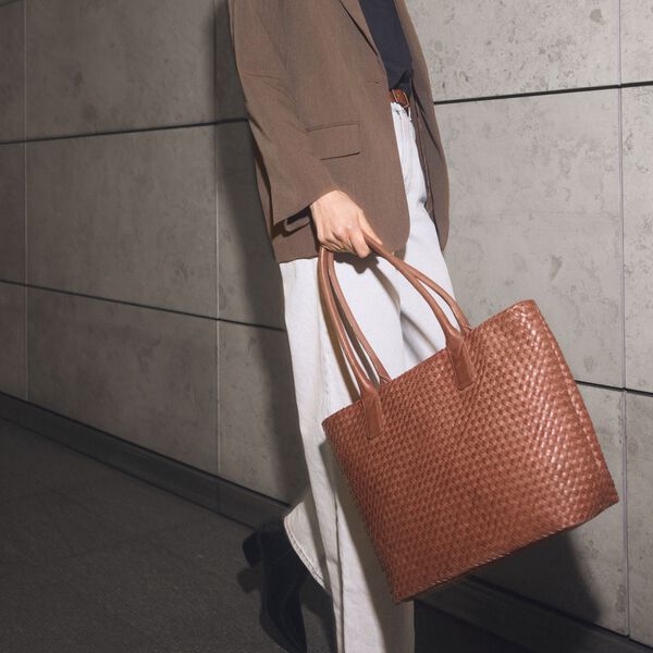 WrenMBG Shopper Weave, cognac, Markberg