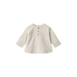 Shirt Bj&oslash;rk, dark blue stripe, Wheat