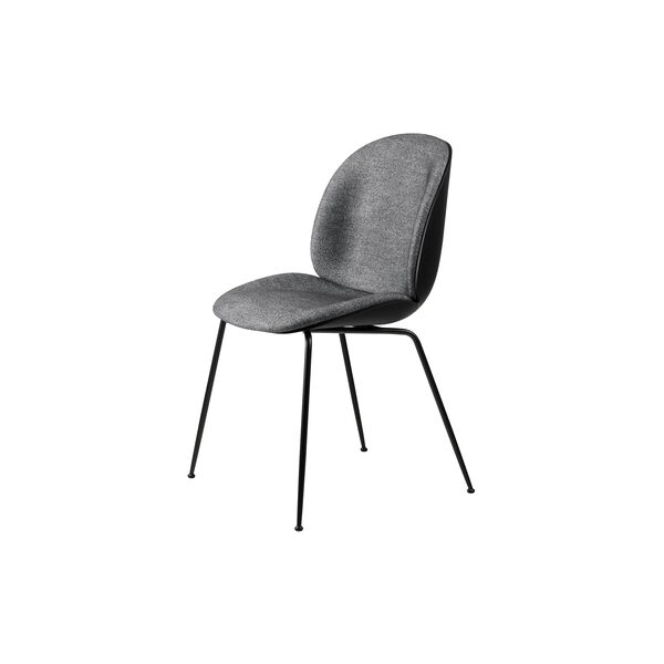 Beetle Dining Chair Front Upholstered, Plain 0023/black matt, GUBI