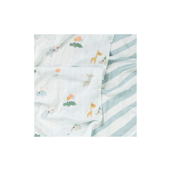 Celebration Burp Cloth 2-pack, blue, Done by Deer