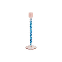 Styles glas ljusstake, blue/rose, Villa Collection