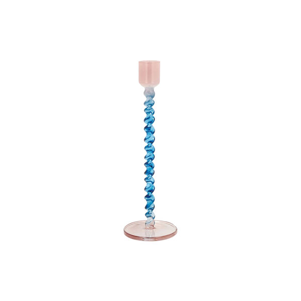 Styles glas ljusstake, blue/rose, Villa Collection