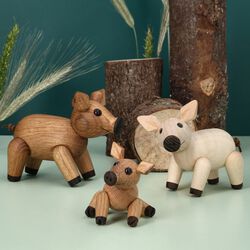 Poppy Pig wooden figurine, Spring Copenhagen