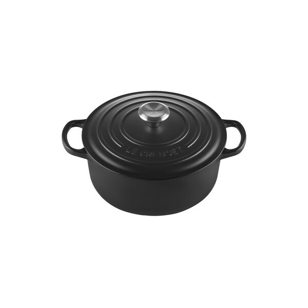 Signature gjutj&auml;rn rund gryta &Oslash; 20 cm, matte black, Le Creuset