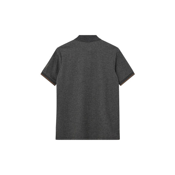 MMGHarvey Polo SS Tee, grey melange, MOS MOSH Gallery