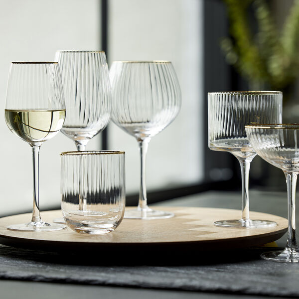 Palermo Gold rödvinsglas 4 st., Lyngby Glas