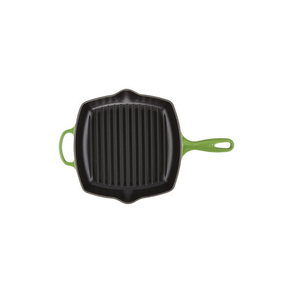 Signature gjutj&auml;rn kvadratisk grillpanna 26 cm, bamboo green, Le Creuset