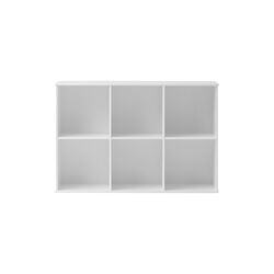 Wood Shelving Unit 3x2 Horizontal with Support, Oliver Furniture