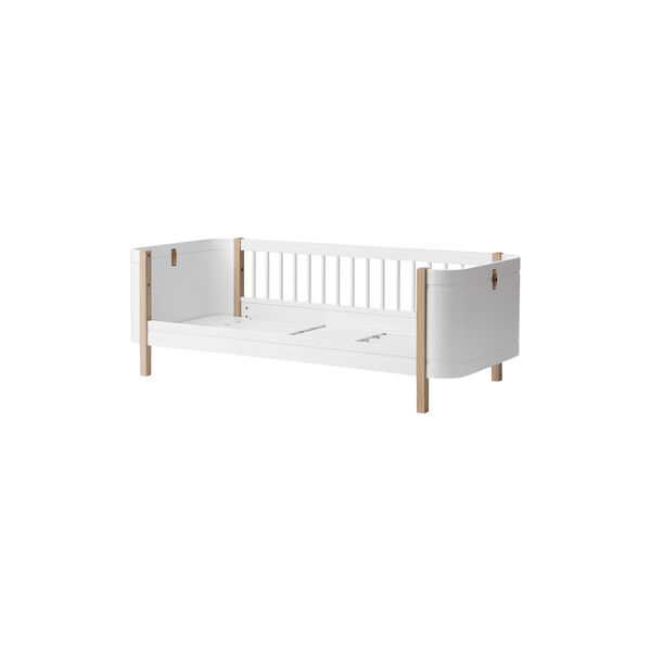 Wood Mini+ Junior Bed 68x162cm, white/oak, Oliver Furniture