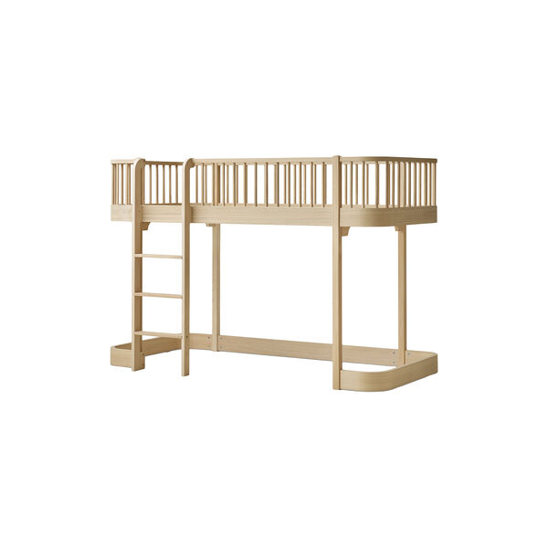 Wood Original | 90x200 cm | Oak | Low Loft Bed, Oliver Furniture