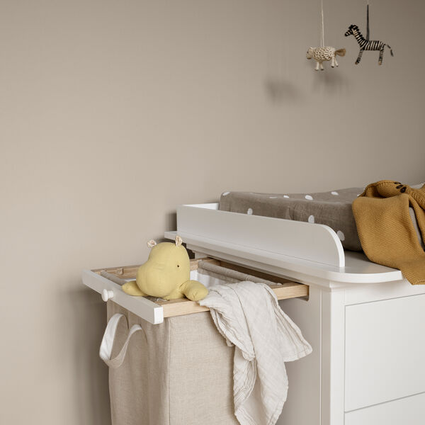 Seaside 2 Pull-Outs & Laundry Bag for Seaside Dresser and Nursery Dresser with 6 Drawers, Oliver Furniture