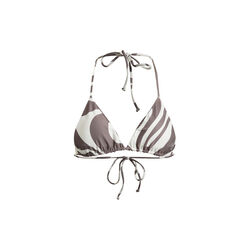Uluwatu padded triangle bikini top printet, zebra hazel, Cartel Copenhagen