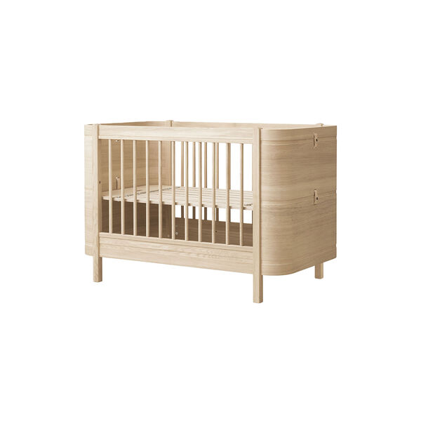 Wood Mini+ Cot Bed incl. Junior Kit 68x122/162 cm, ek, Oliver Furniture
