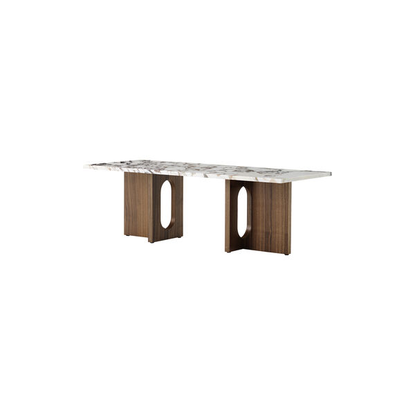 Androgyne Lounge Table | Walnut/Calacatta Viola, Audo Copenhagen