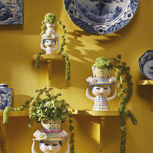 Lady with Hat ljusstake, rosa, Bjørn Wiinblad