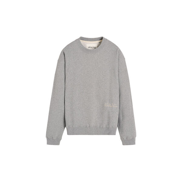 Stitched Circular Sweatshirt, grey melange, Aiayu