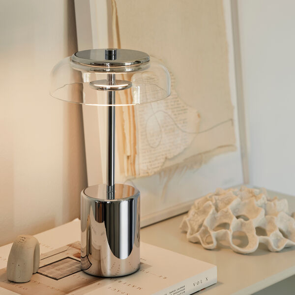 Blossi Table Mini Portable, chrome, Nuura