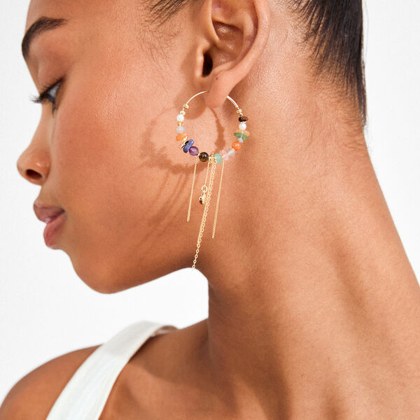 IRIS &ouml;rh&auml;ngen, guldpl&auml;terade/multi, Pilgrim