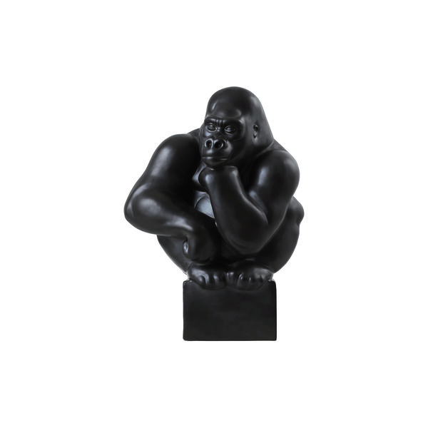 Gorilla figurine Head resting on hand, Royal Copenhagen