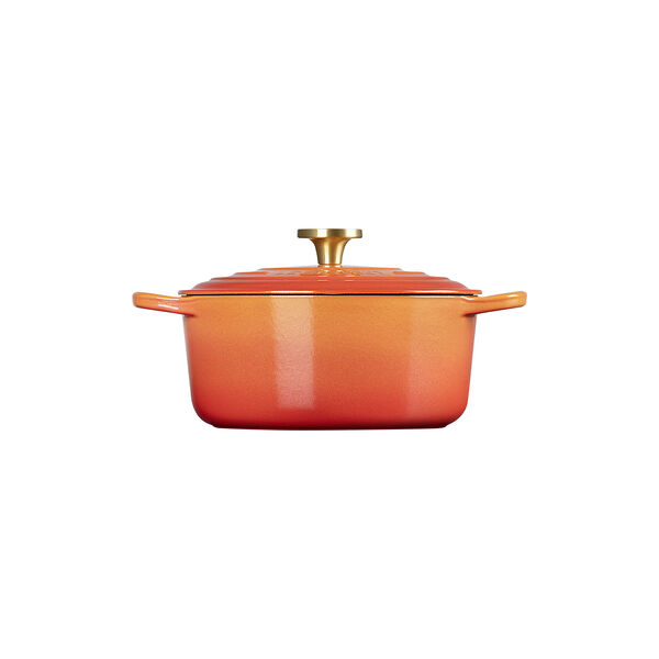 Rund gjutj&auml;rn Jubileumsgryta &Oslash; 24 cm, flamme dor&eacute;e, Le Creuset