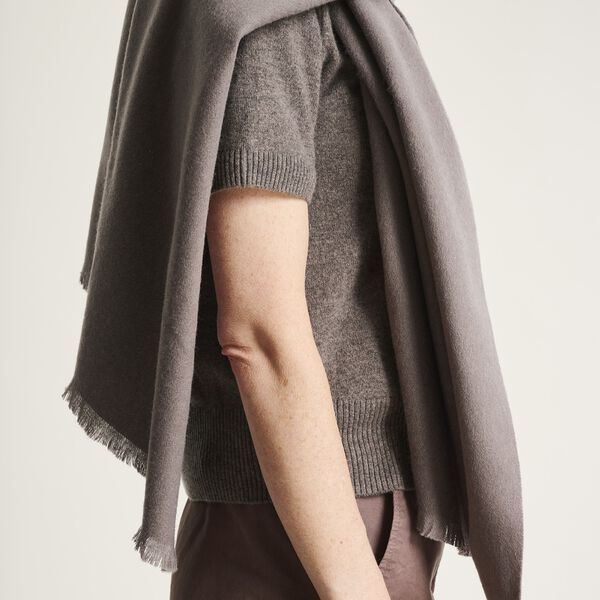 Kumo cashmere kort&auml;rm blus, shark melange, BITTE KAI RAND