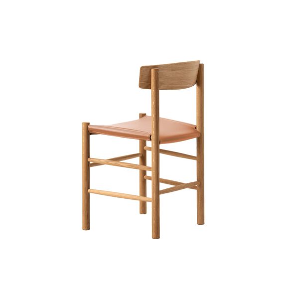 J39 Mogensen Chair with Seat Upholstery, oiled oak/Omni 307 cognac J39 Mogensen Chair with Seat Upholstery, oiled oak/Omni 307 cognac, Fredericia Furniture