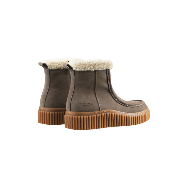 Suede Boots With Shearling, falcon clay, Ilse Jacobsen Hornb&aelig;k