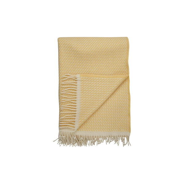 MELLO Throw, lemon yellow, R&oslash;ros Tweed