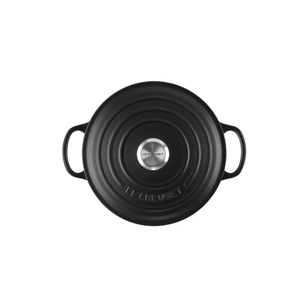 Signature gjutj&auml;rn rund gryta &Oslash; 20 cm, matte black, Le Creuset