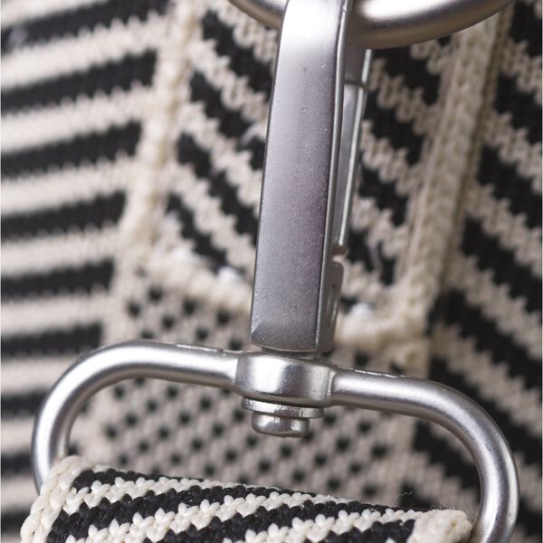 Knitted Crossbody Bag, milk creme black, Ilse Jacobsen Hornb&aelig;k